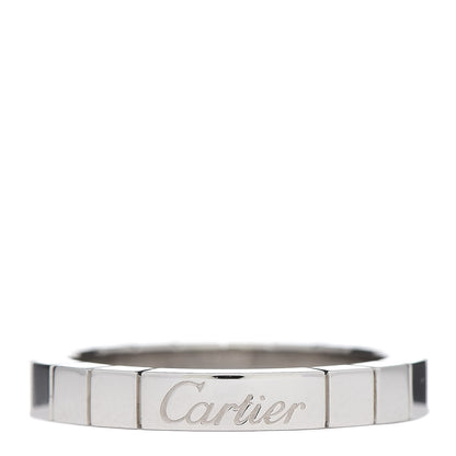 Cartier 18K White Gold Lanieres Ring 53 6.5 1 of 4