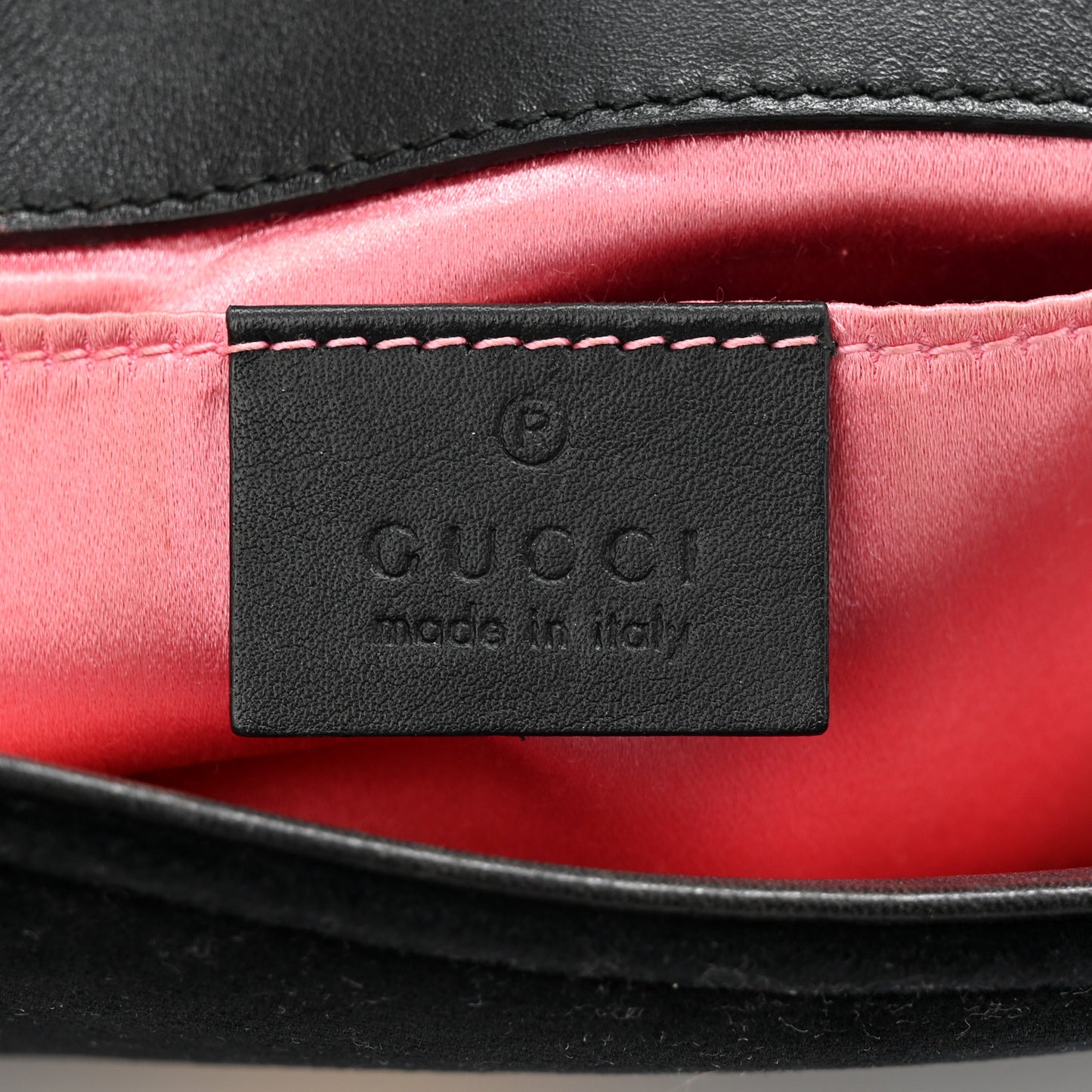 Velvet Matelasse Mini GG Marmont Shoulder Bag Black