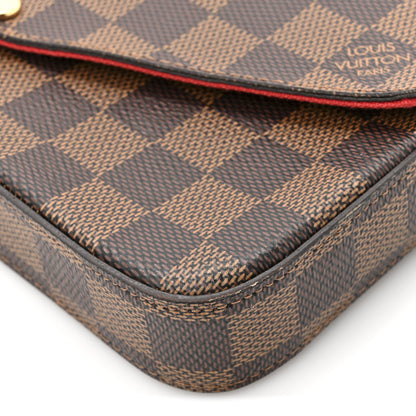 Louis Vuitton Damier Ebene Pochette Felicie Chain Wallet 12 of 15