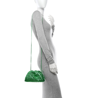 Bottega Veneta Metallic Nappa Intrecciato The Mini Pouch Parakeet 2 of 11