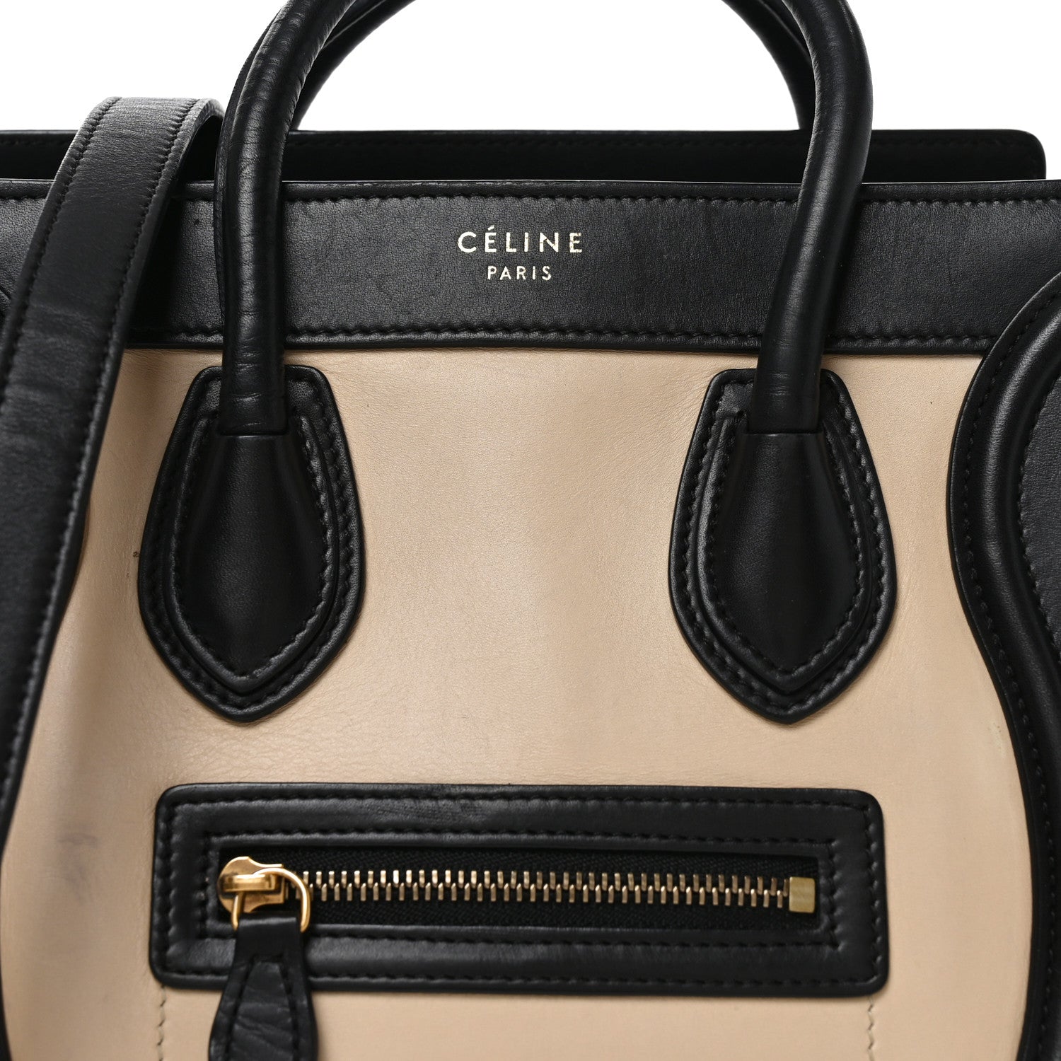 Celine Smooth Calfskin Nano Tri-Color Luggage White 7 of 9