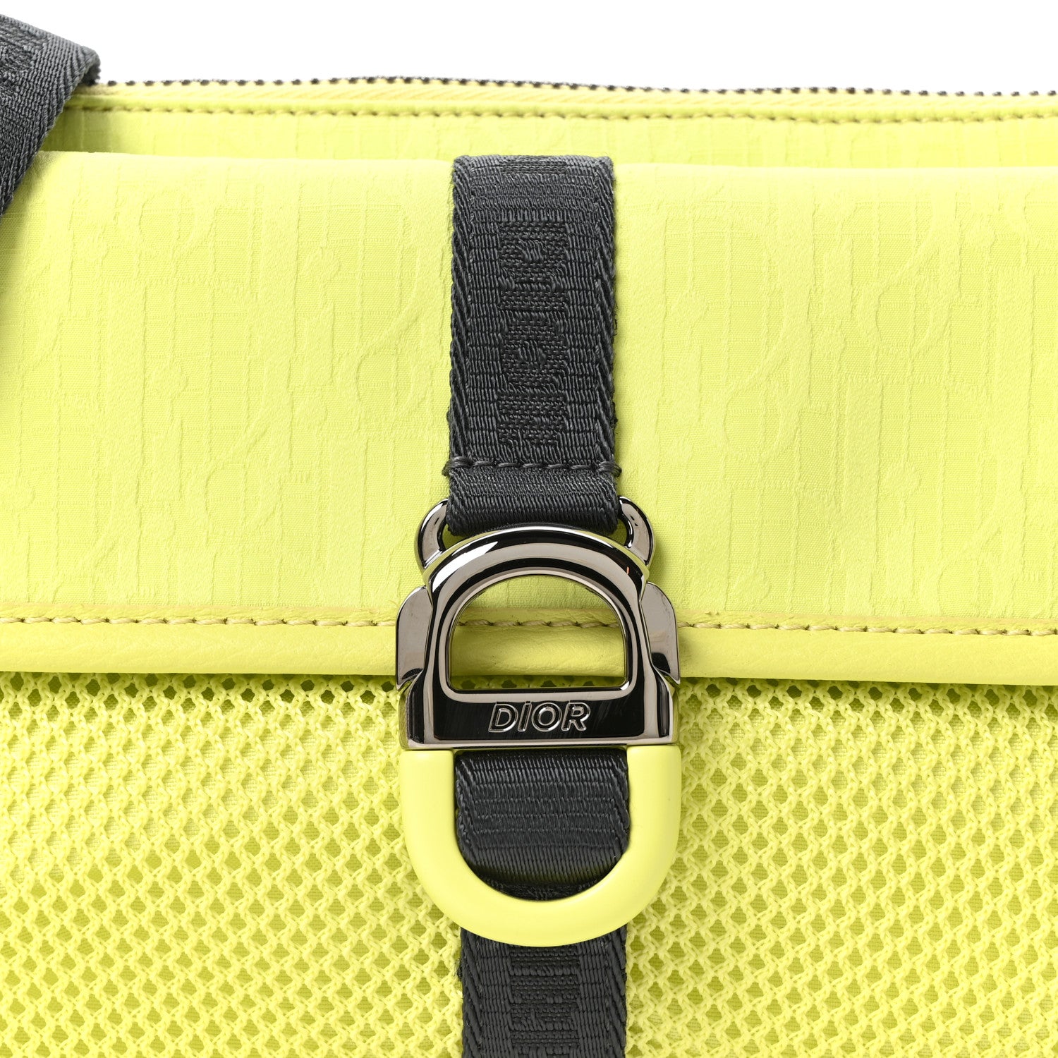 Christian Dior Oblique Jacquard Dior 8 Pouch With Strap Jaune