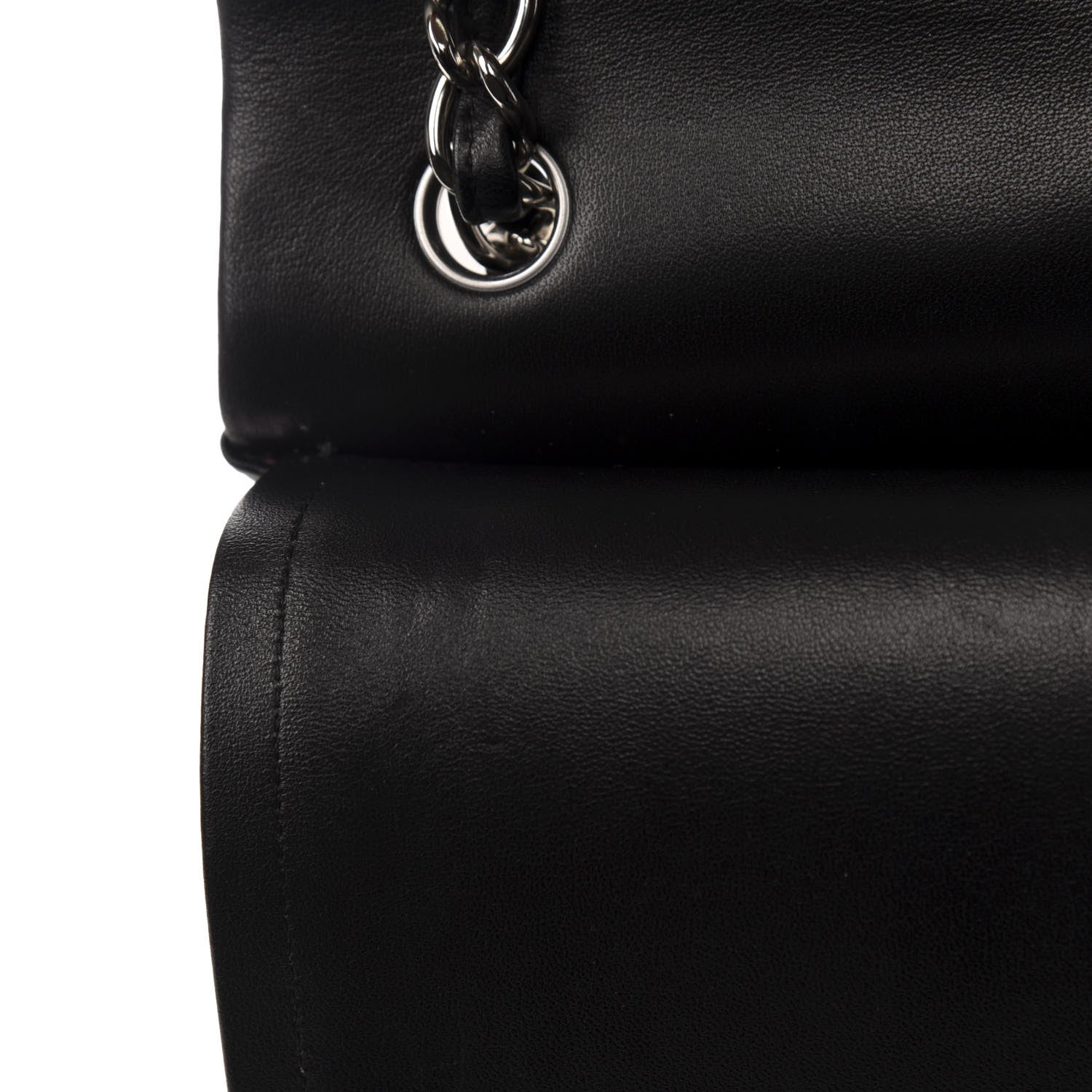 Chanel Lambskin Quilted Jumbo Double Flap Black 9 of 16