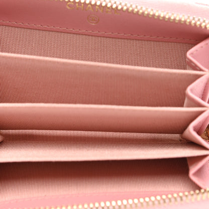 Chanel Iridescent Caviar Quilted Zip Coin Purse Pink 5 of 9