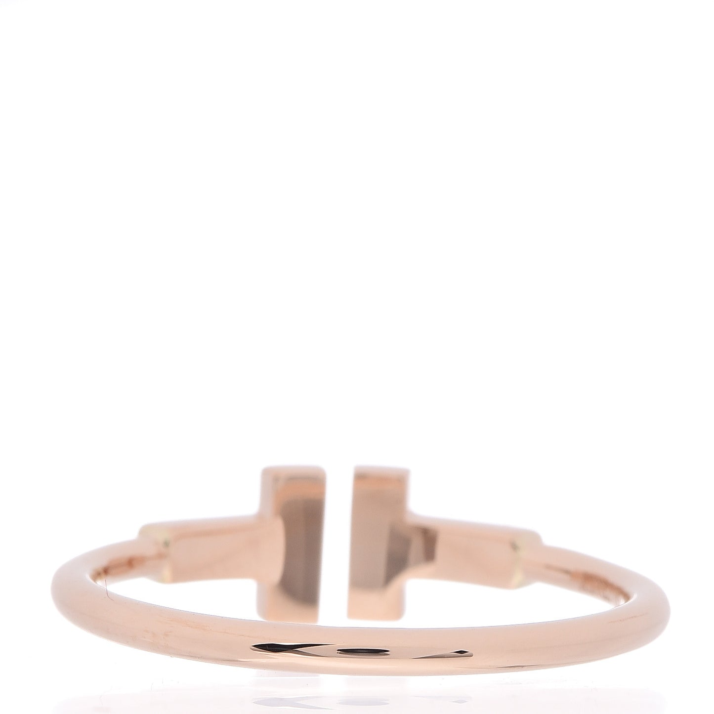18K Rose Gold Diamond T Wire Ring 60 9.25