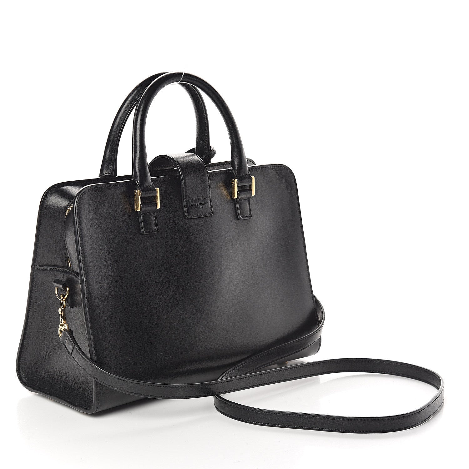 Saint Laurent Smooth Calfskin Small Monogram Cabas Black 2 of 8