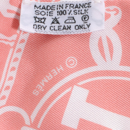 Hermes Silk Confettis D'Ex Libris Twilly Rose Vif Peach 2 of 4