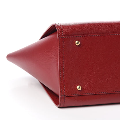 Chanel Caviar Small Studded Deauville Tote Red 7 of 9