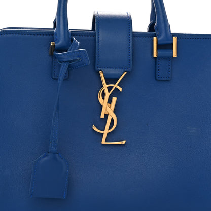 Saint Laurent Calfskin Monogram Baby Cabas Blue 7 of 12