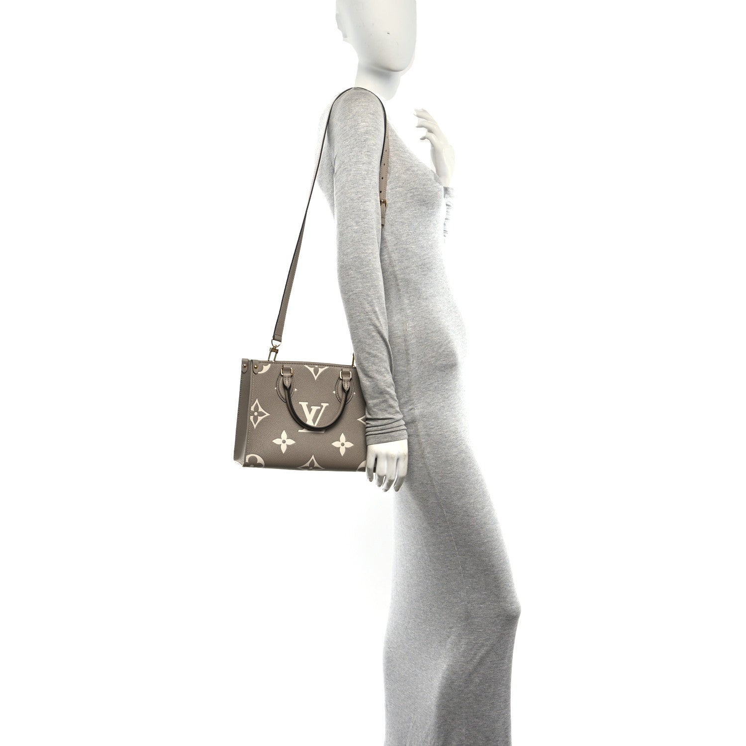 Louis Vuitton Empreinte Monogram Giant Onthego PM Tourterelle Creme 2 of 9