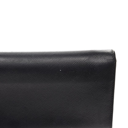 Prada Saffiano Continental Flap Wallet Nero Black 9 of 10
