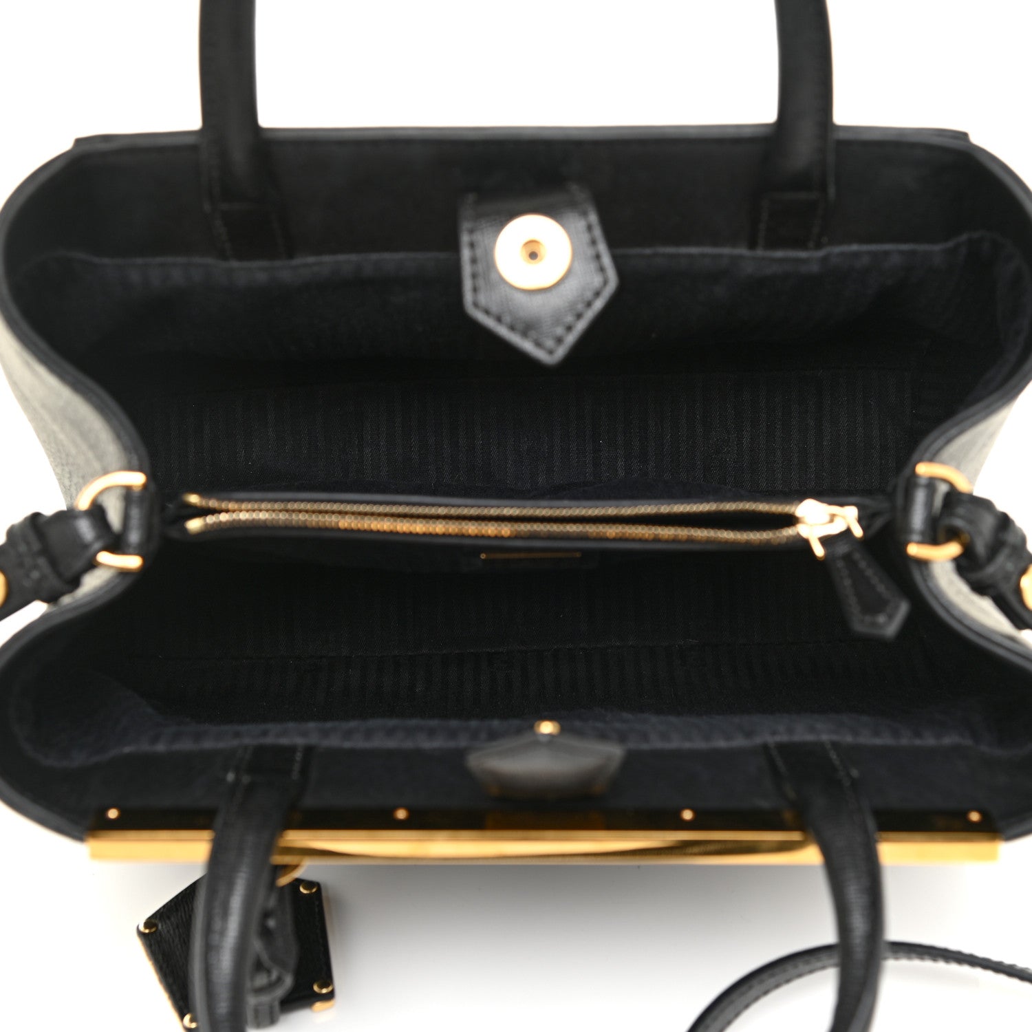 Fendi Vitello Elite Petite 2Jours Tote Black 5 of 11