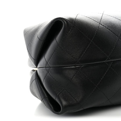 Chanel Lambskin Stitched Clutch With Chain Black 9 of 11