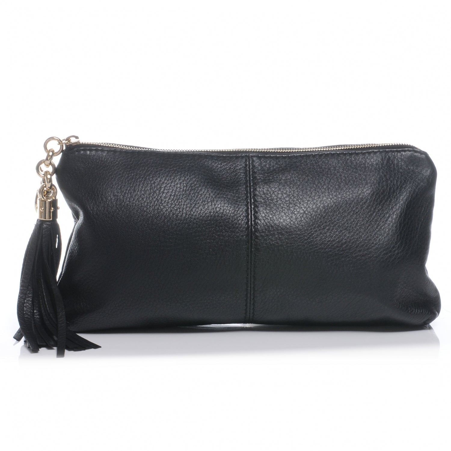 Gucci Leather Sienna Tassel Small Clutch Black 1 of 7