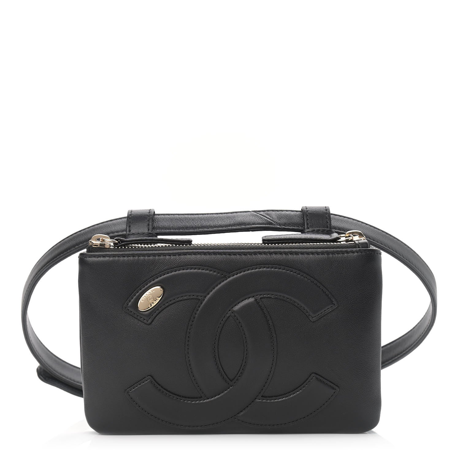 Chanel Lambskin CC Mania Waist Belt Bag Black 1 of 10