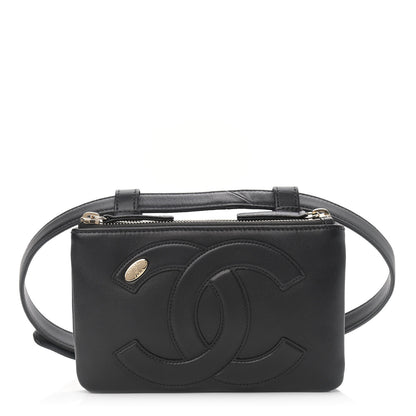 Chanel Lambskin CC Mania Waist Belt Bag Black 1 of 10