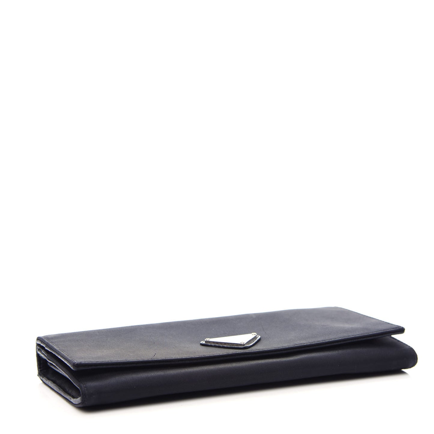 Tessuto Nylon Continental Flap Wallet Black