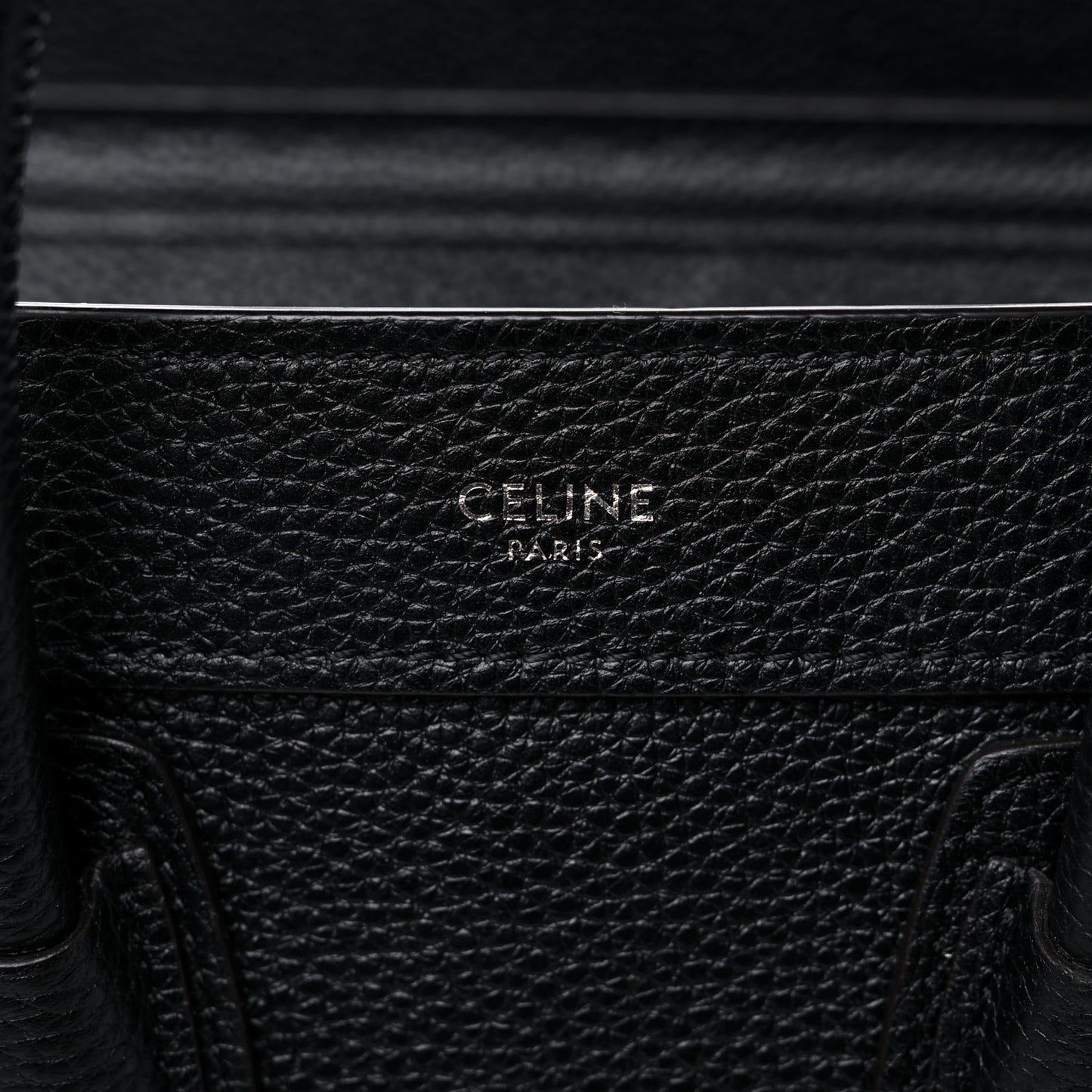 Drummed Calfskin Nano Luggage Black