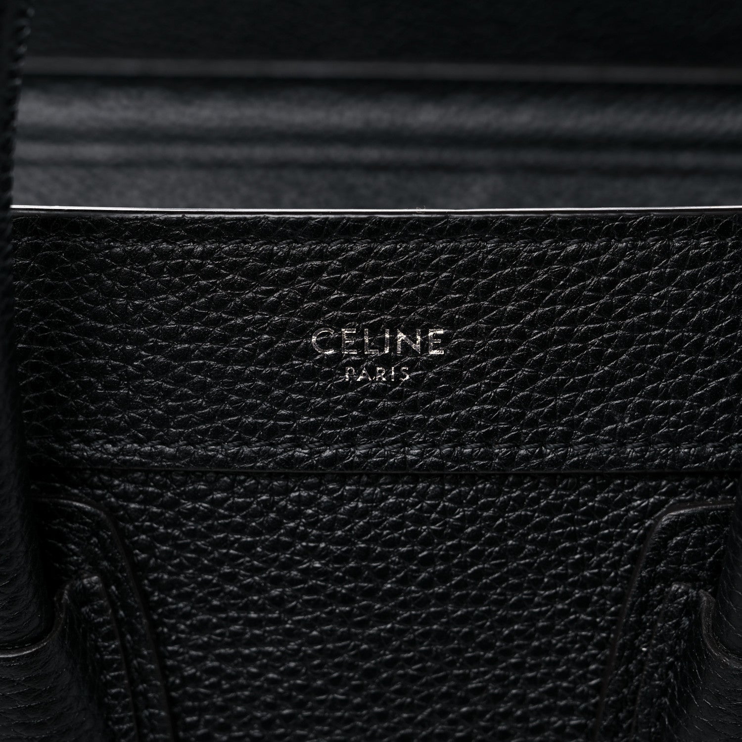 Celine Drummed Calfskin Nano Luggage Black 6 of 12