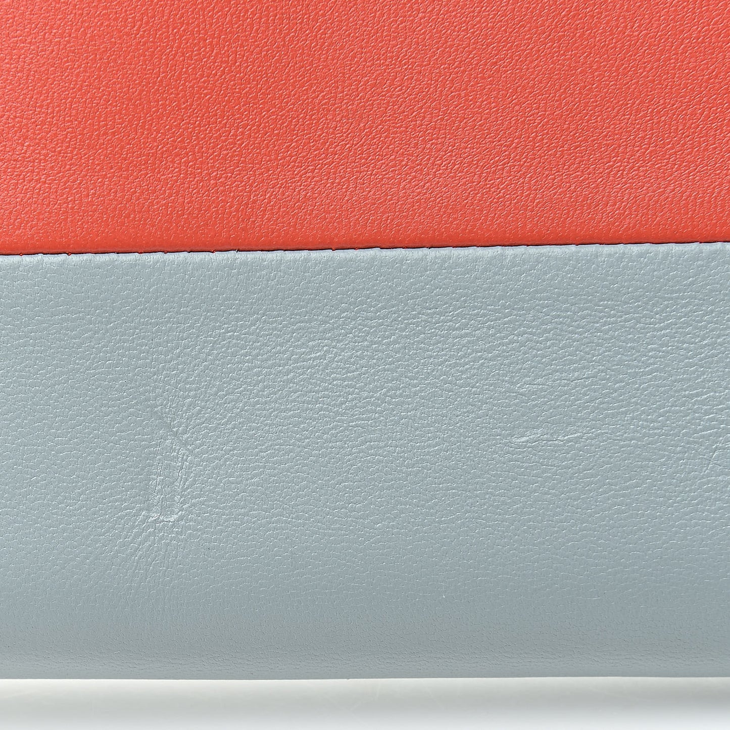 Lambskin Large Zip Around Multifunction Wallet Orange Grey