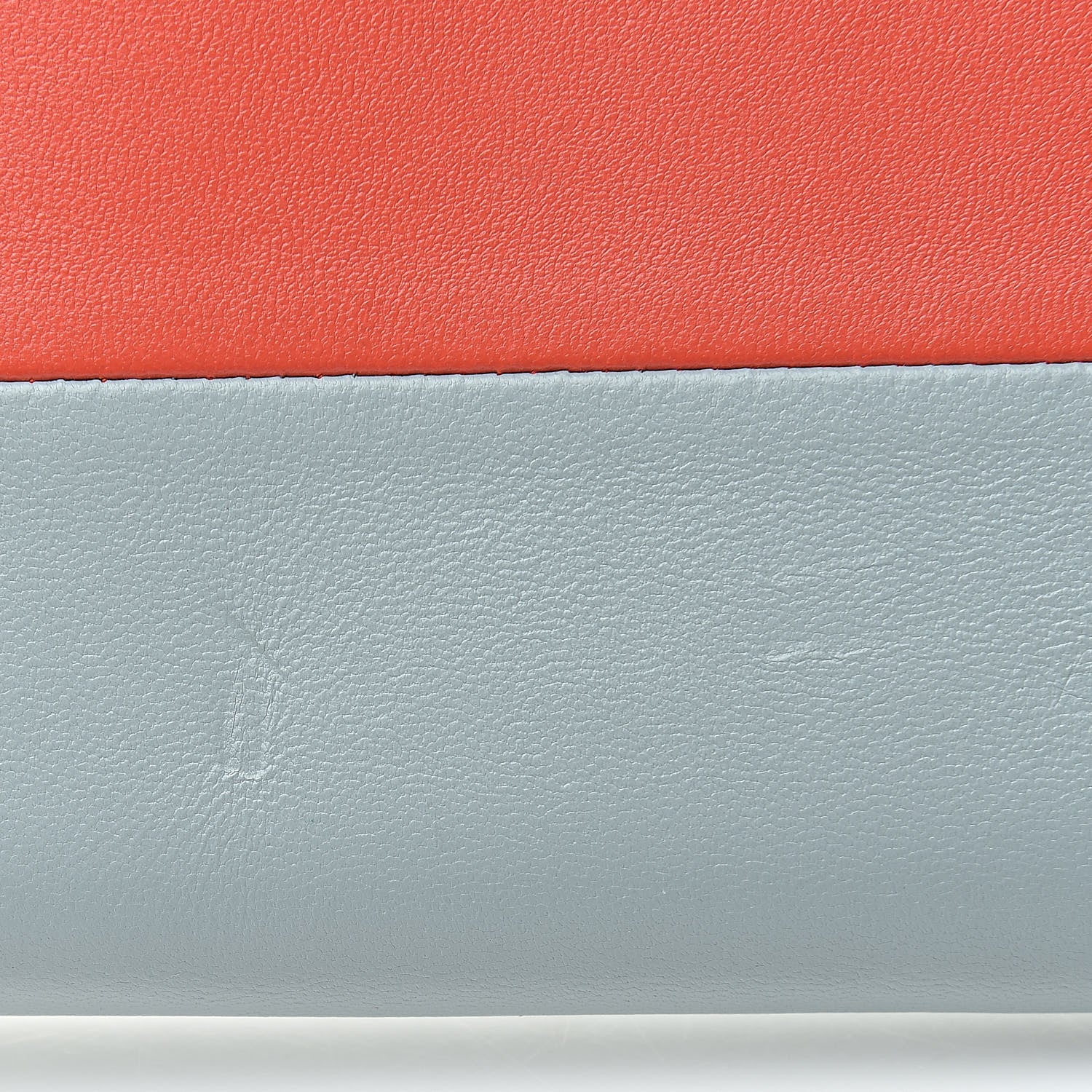 Celine Lambskin Large Zip Around Multifunction Wallet Orange Grey 9 of 10