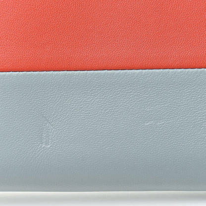 Celine Lambskin Large Zip Around Multifunction Wallet Orange Grey 9 of 10