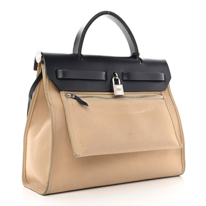 Hermes Vache Hunter Toile Herbag Zip 31 PM Trench Bleu Indigo 4 of 17