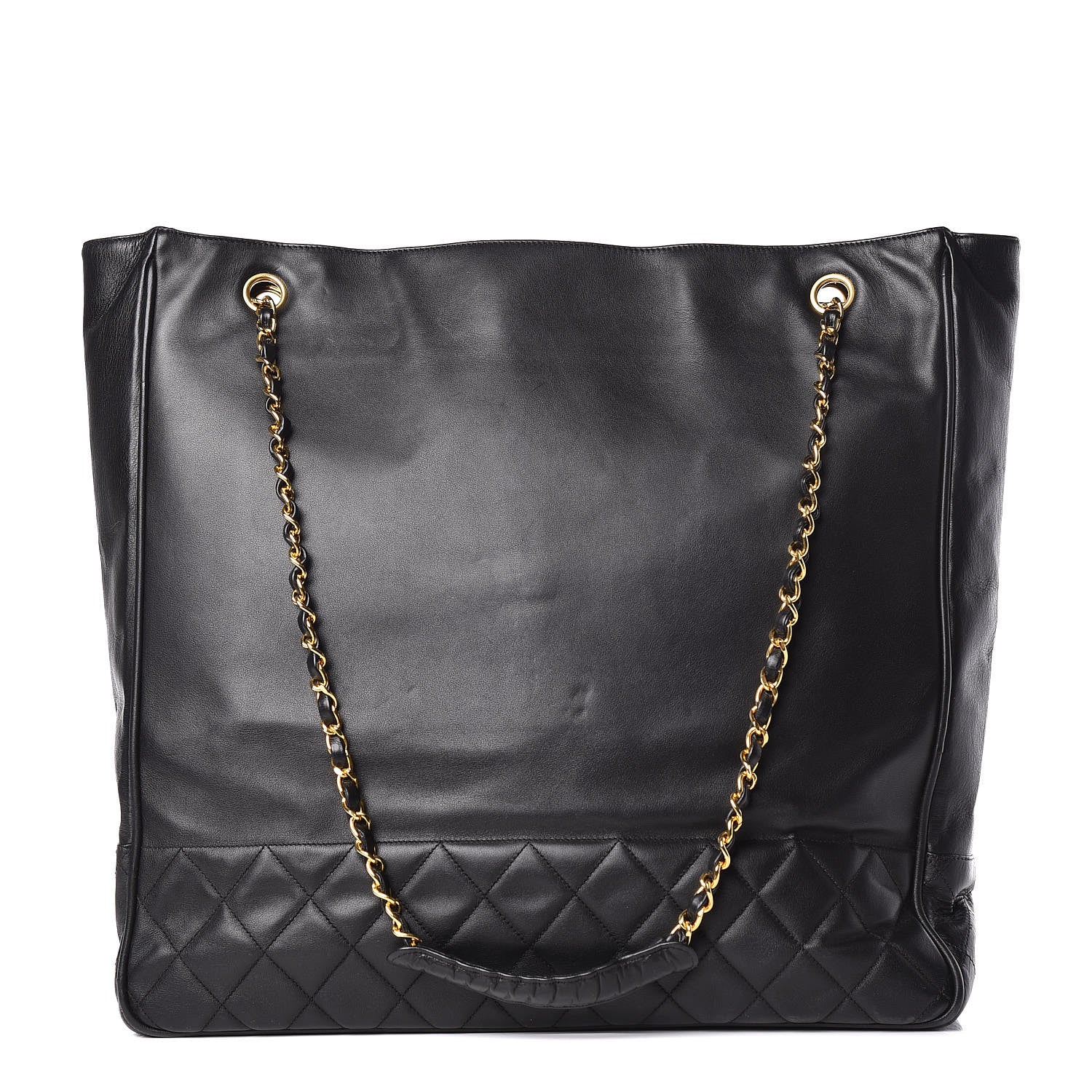 Chanel Lambskin Shopping Tote Black 1 of 12