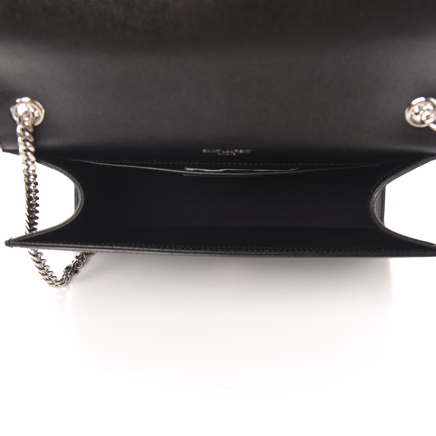 Saint Laurent Grain De Poudre Medium Classic Monogram Kate Satchel Black 5 of 10