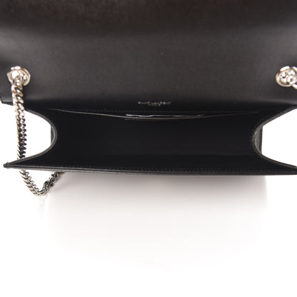 Saint Laurent Grain De Poudre Medium Classic Monogram Kate Satchel Black 5 of 10