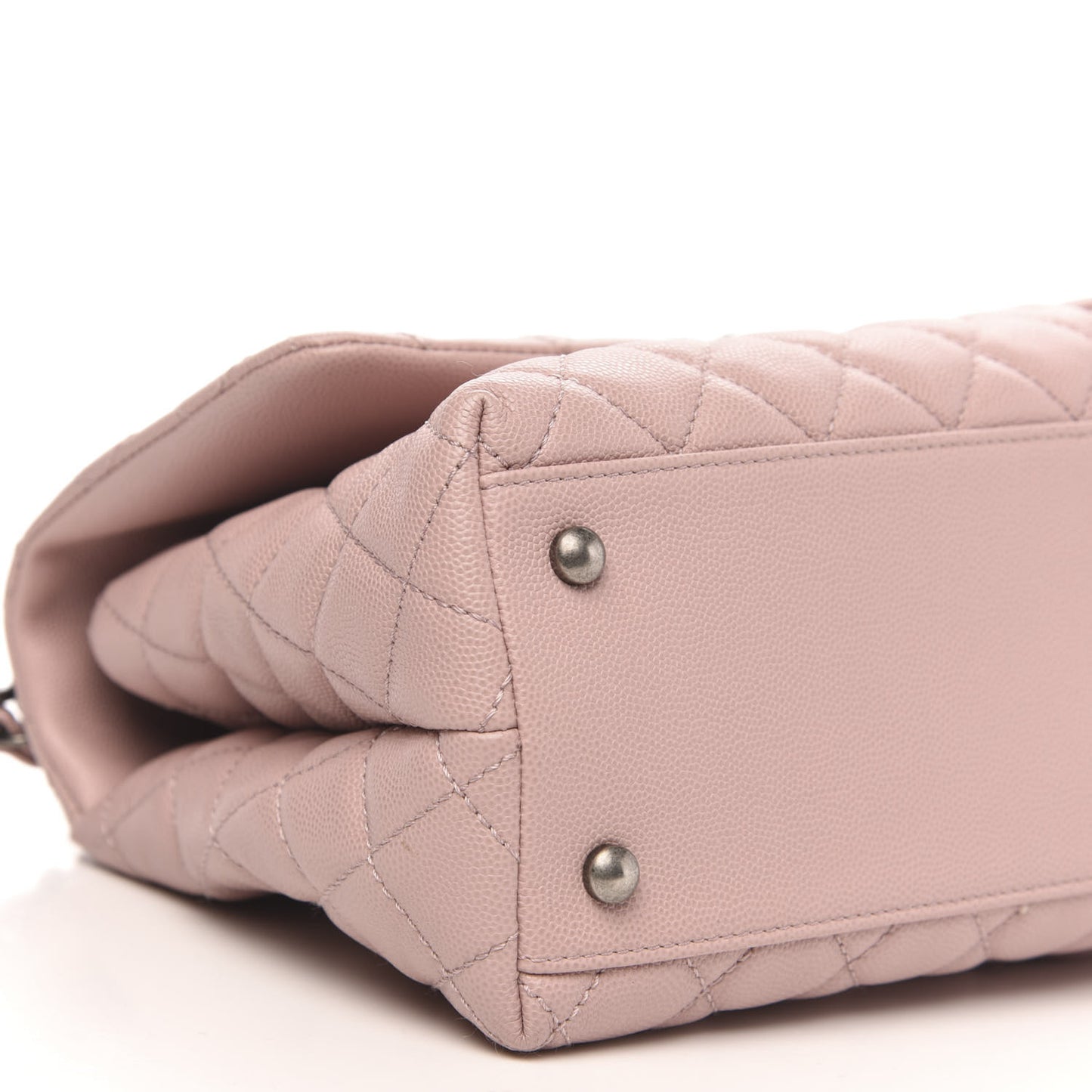 Caviar Quilted Small Coco Handle Flap Light Pink
