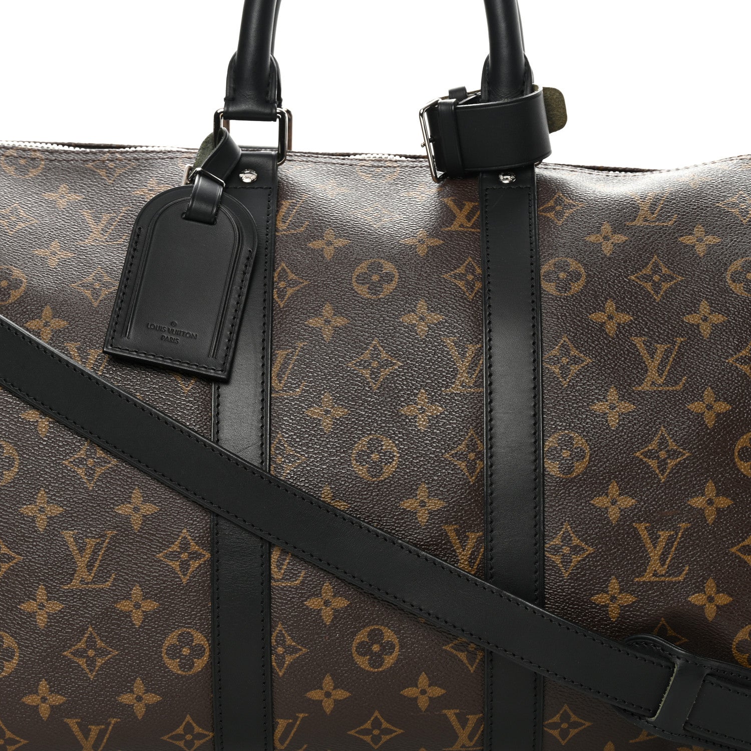 Louis Vuitton Monogram Macassar Keepall Bandouliere 45 8 of 13