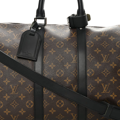 Louis Vuitton Monogram Macassar Keepall Bandouliere 45 8 of 13