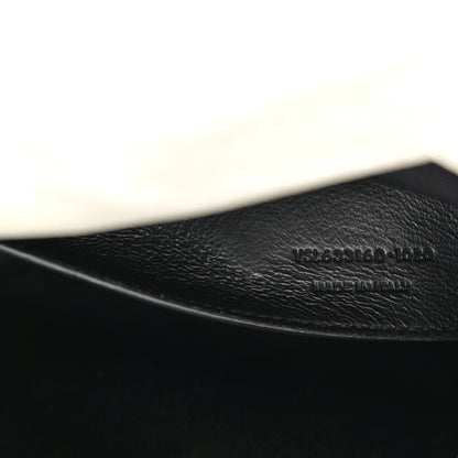 Saint Laurent Crinkled Calfskin Matelasse Monogram Baby Niki Chain Satchel Blanc Vintage 8 of 12