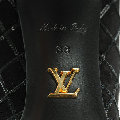 Louis Vuitton Suede Sequin Afterglow Pumps 38 Black 6 of 9