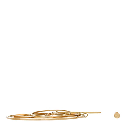 Gucci 18K Yellow Gold Running G Square Round Single Earring 5 of 7