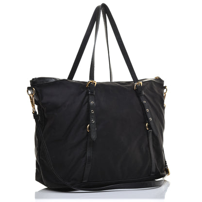 Prada Tessuto Nylon Saffiano Tote Black 3 of 8