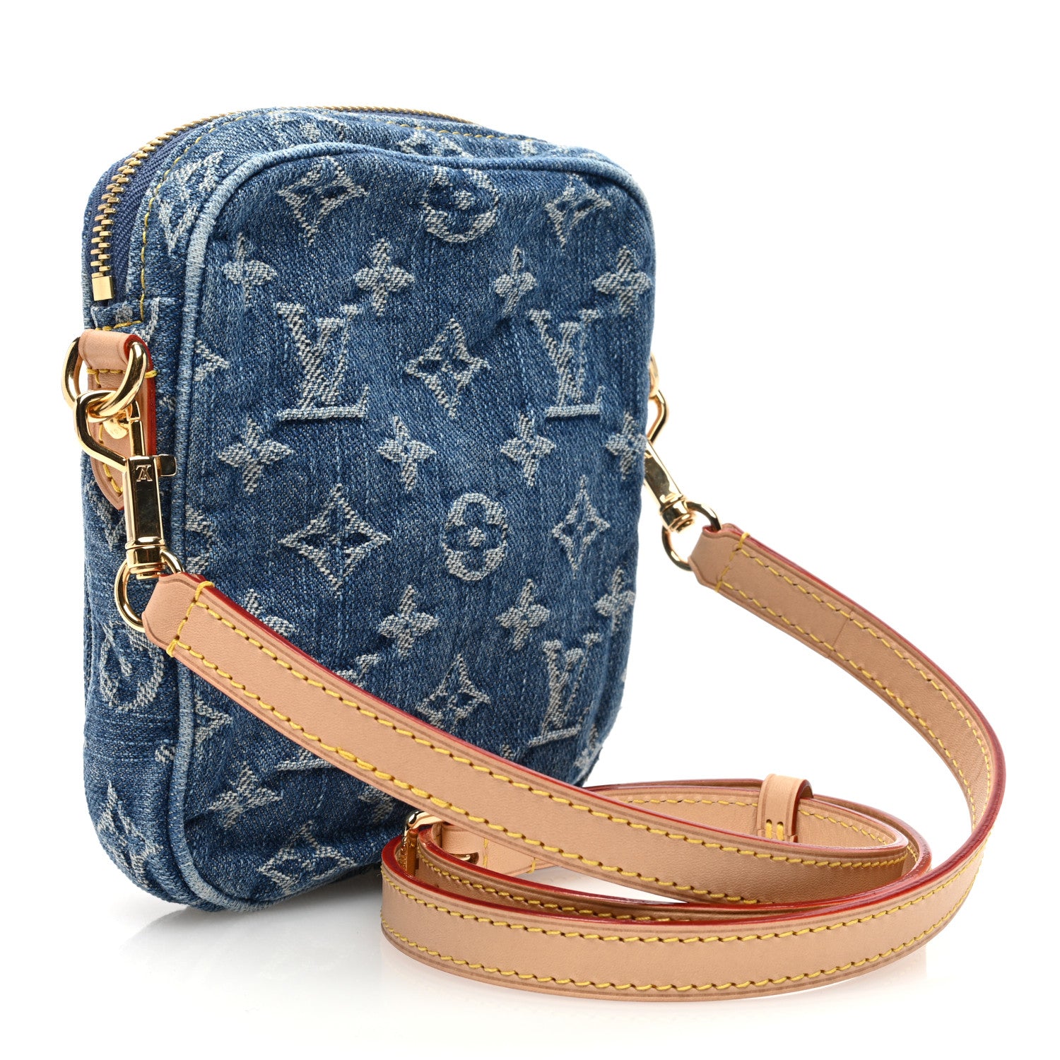 Louis Vuitton Denim Fairfax Pochette Blue 3 of 9