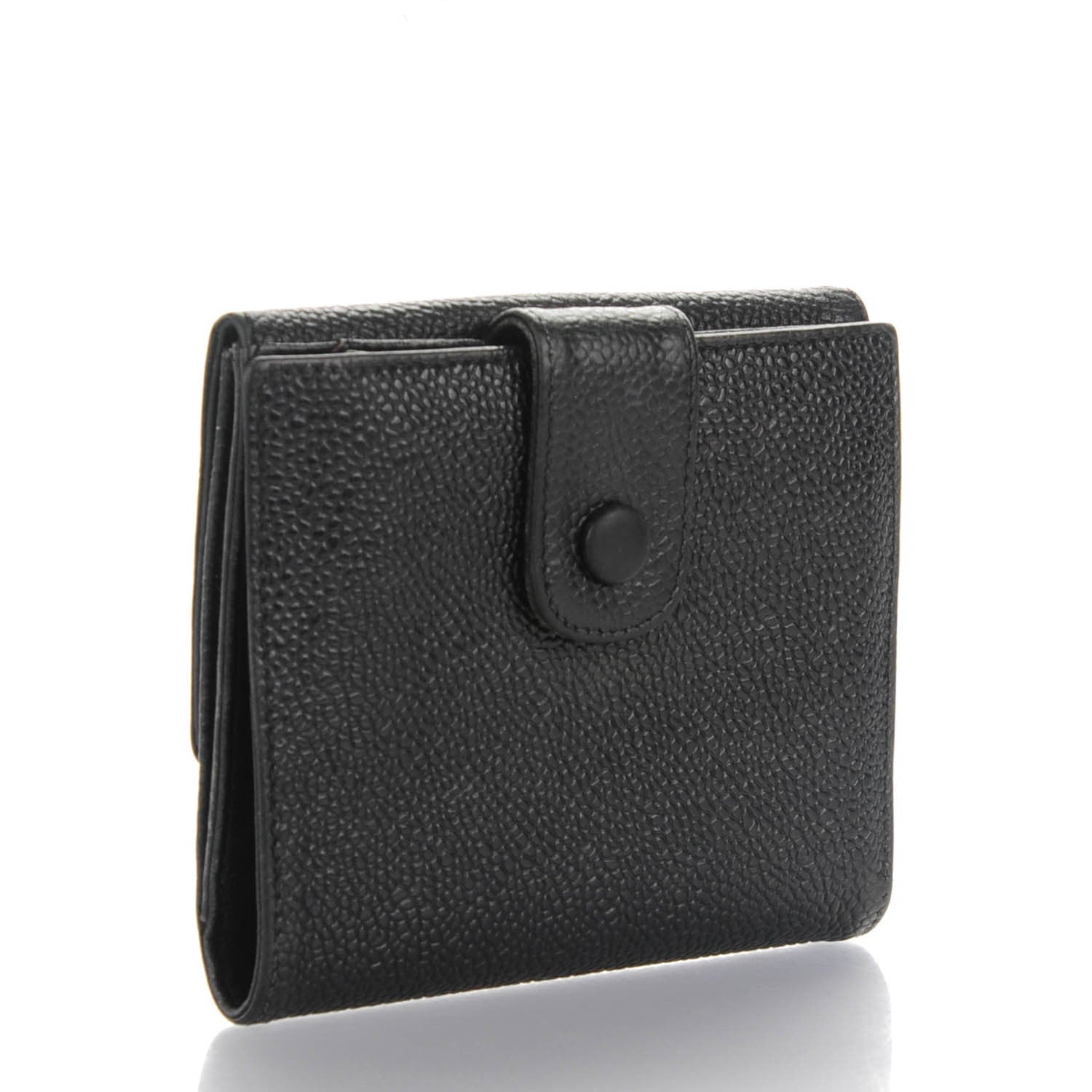 Chanel Caviar Timeless CC Compact French Wallet Black 4 of 9