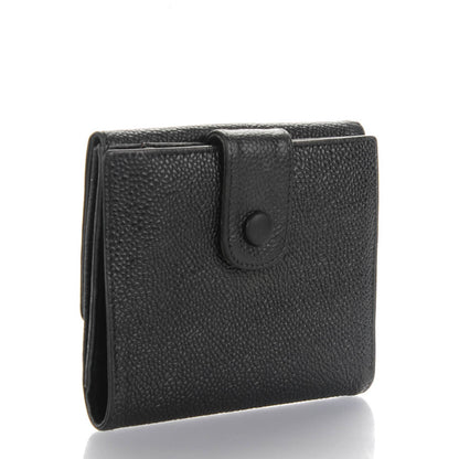 Chanel Caviar Timeless CC Compact French Wallet Black 4 of 9