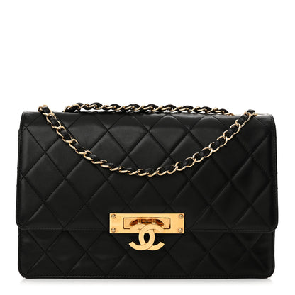 Chanel Lambskin Quilted Large Golden Class Flap Black 1 of 13