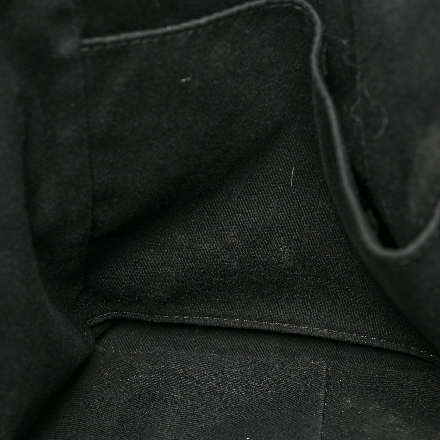 Mixed Fibers Calfskin Striped Medium Deauville Tote Black
