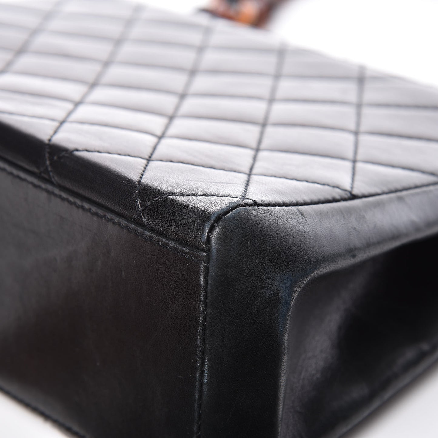 Lambskin Tortoise Chain Shoulder Bag Black
