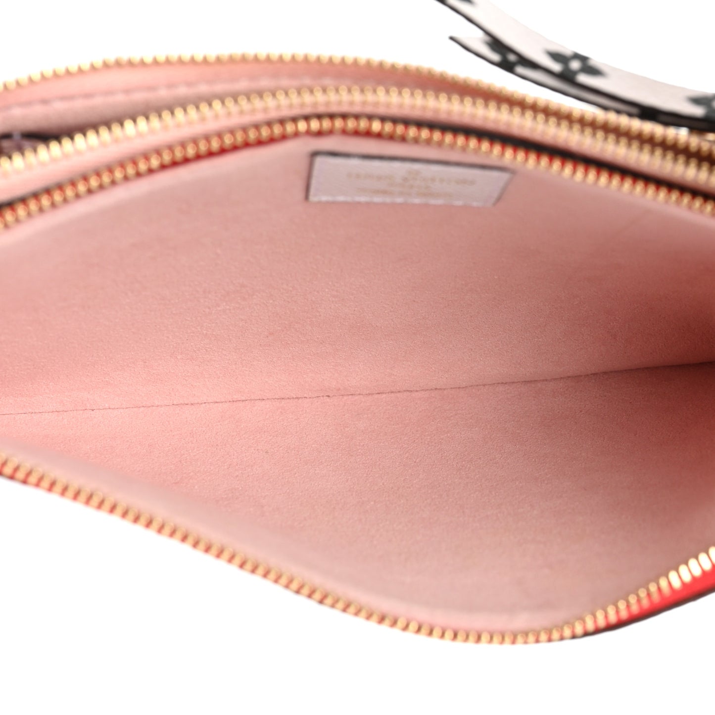 Monogram Giant Double Zip Pochette Rouge