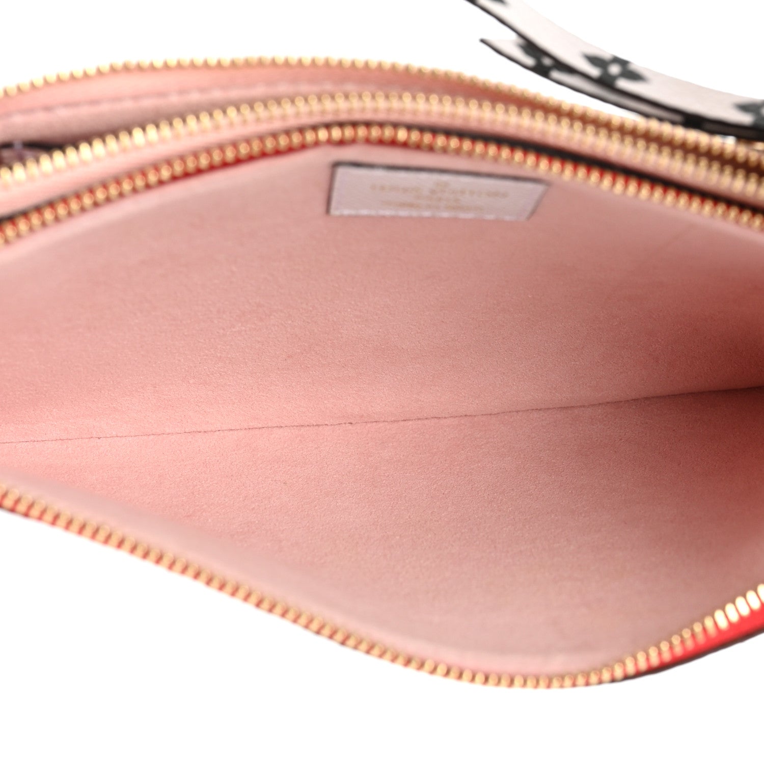 Louis Vuitton Monogram Giant Double Zip Pochette Rouge 5 of 12