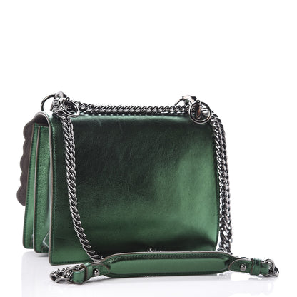 Fendi Vitello Catalan Mirror Scalloped Multi Studded Small Kan I Shoulder Bag Green 3 of 10