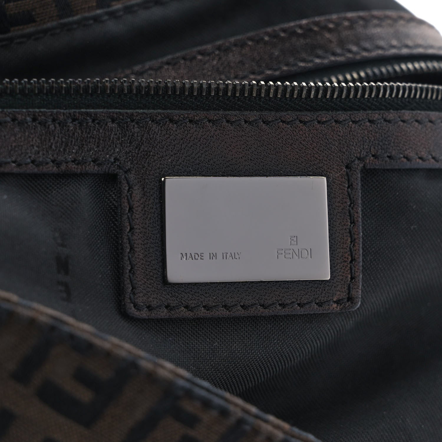 Fendi Zucchino Vitello Mama Baguette Black Moro 5 of 7