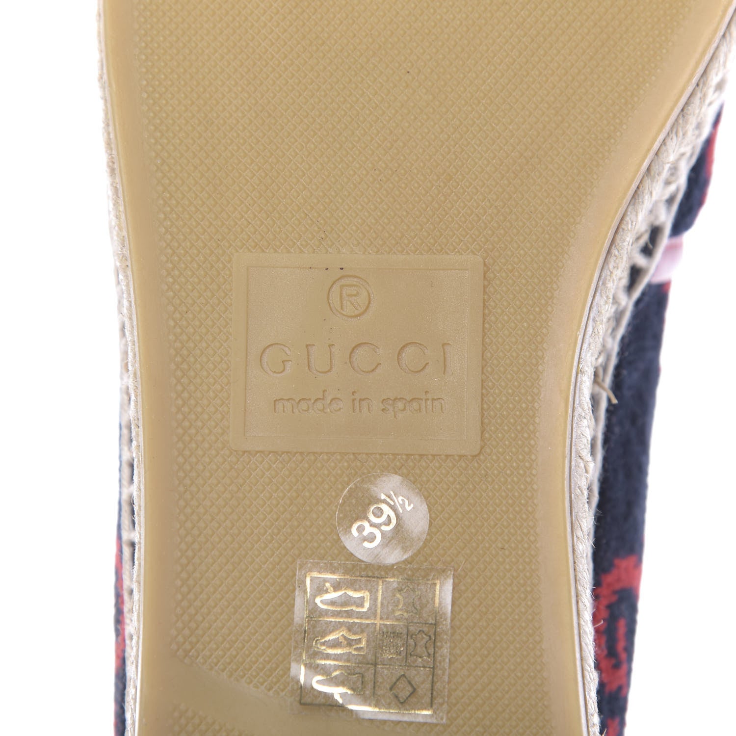 Gucci Terry Cloth GG Monogram Espadrilles 39.5 Blue Red 8 of 9