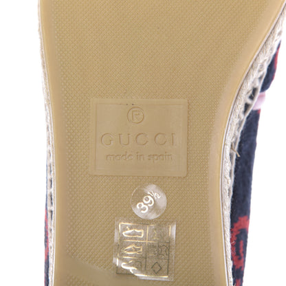 Gucci Terry Cloth GG Monogram Espadrilles 39.5 Blue Red 8 of 9