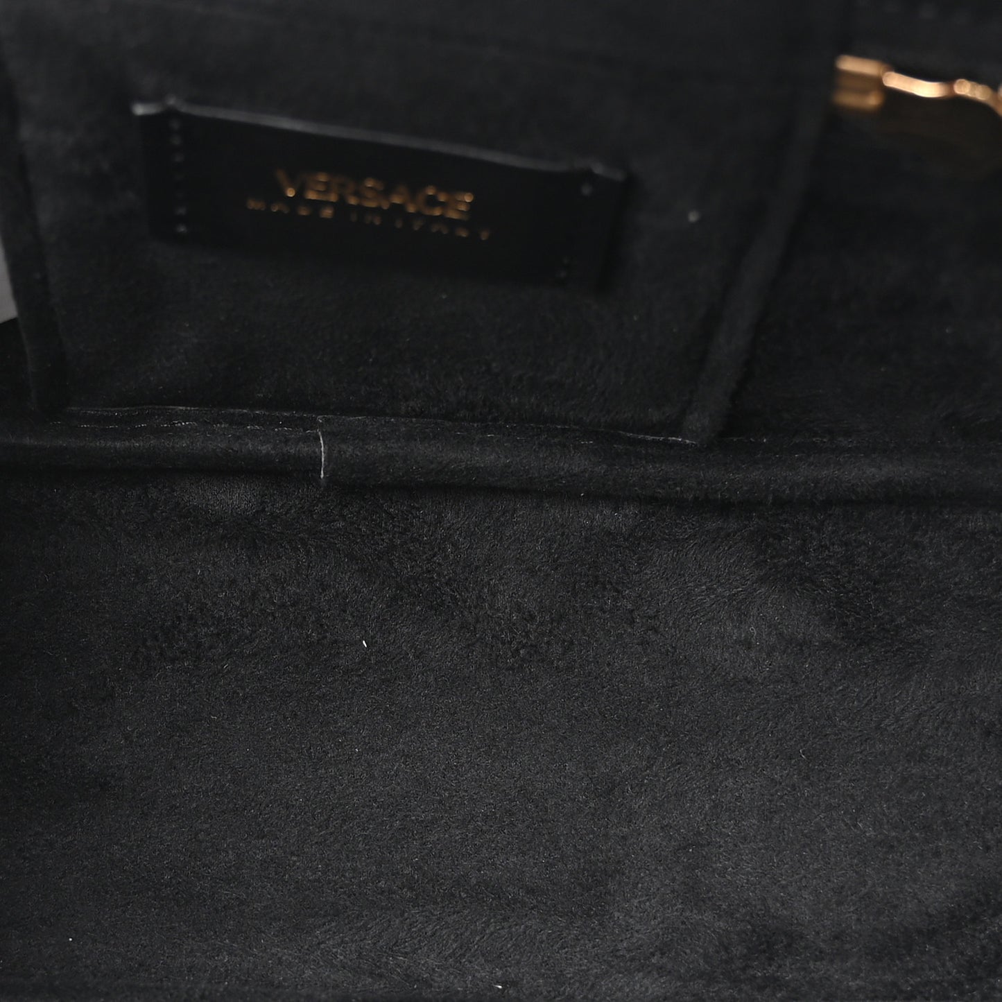 Lambskin Tag Vanity Bag Black